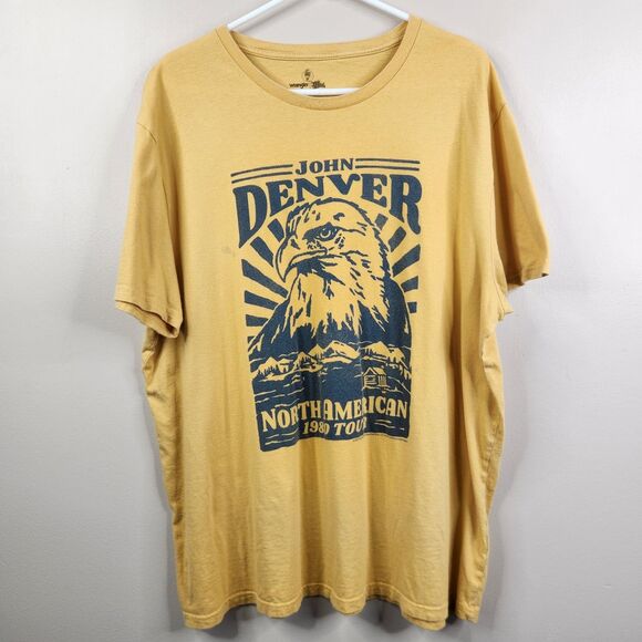 Wrangler x John Denver Mens Classic Fit 1980 North American Tour Tee 2XL - Picture 1 of 6